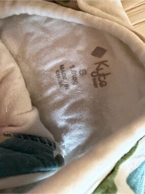 Kyte BABY Cream and Teal Sleep Sack with Subtle Green Accents